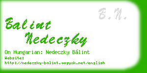balint nedeczky business card